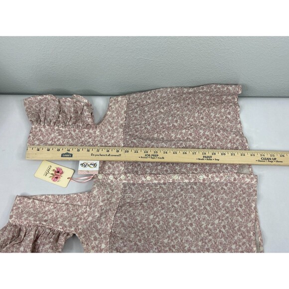 Entro Women Large Suzie Top Ruffle Sleeve Square Neck Floral Pattern NWT - Picture 9 of 9